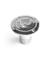 VETUS Deck entry "DIESEL FUEL", chromium plated brass for hose Ø 38 mm, cover Ø 85 mm, ring, L= 80 mm FCAPDF38